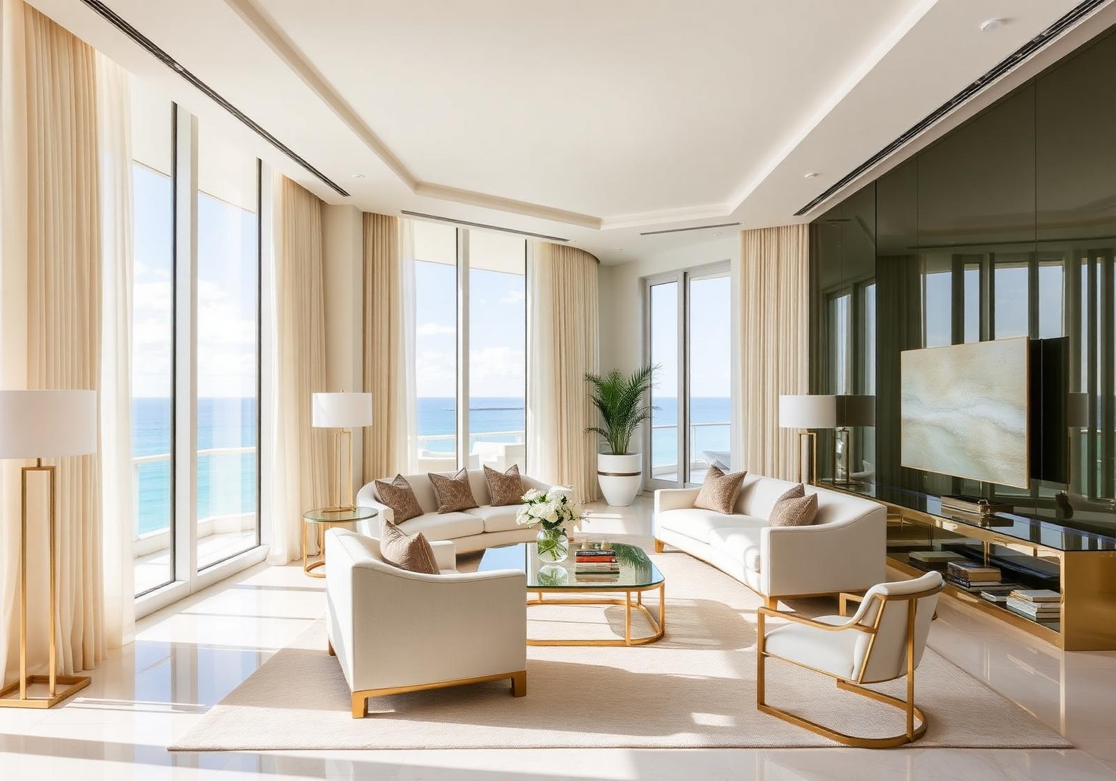 Furnished short-term rental interior
